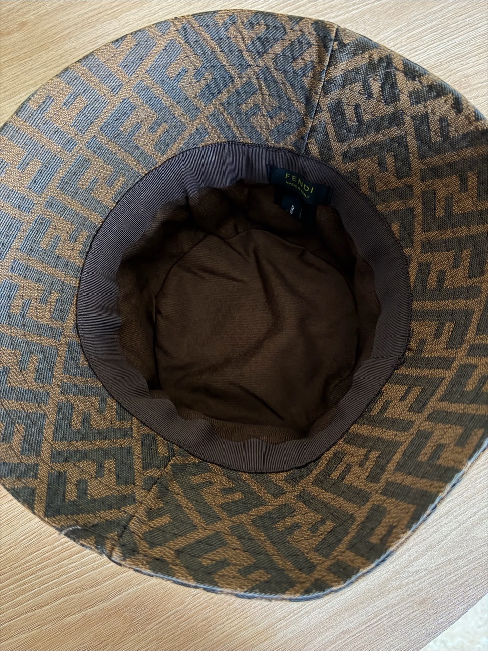 Fendi Monogram Brown and Black Bucket Hat - Picture 2 of 2